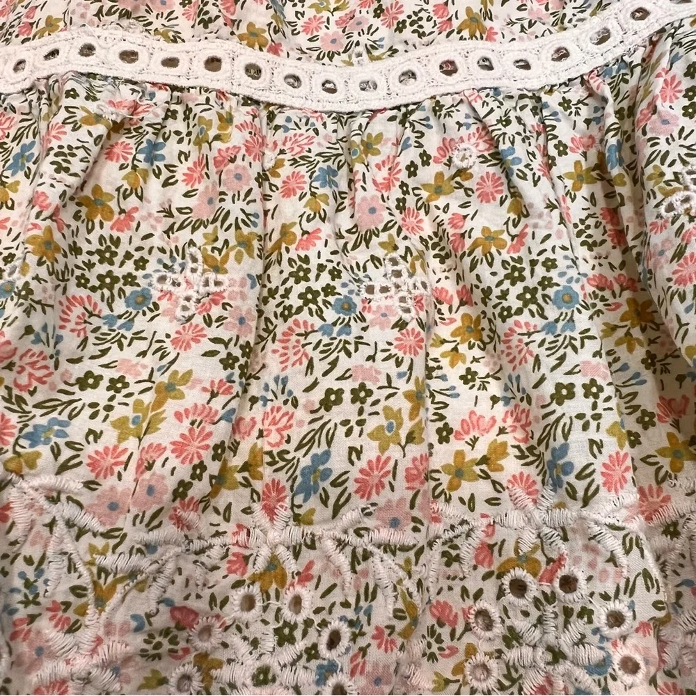 Jennifer &‎ Grace women floral teacup white mini skirt size XL